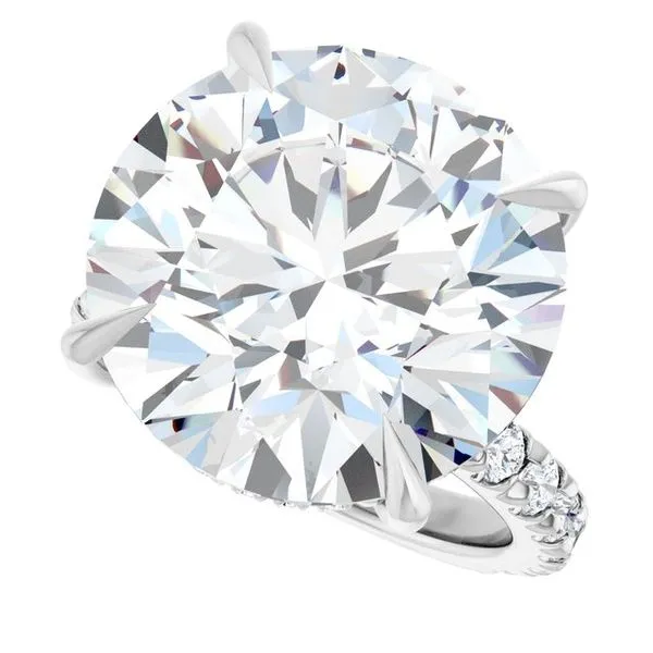 Claw-Prong Hidden Halo-Style Engagement Ring Image 5 JF Jones Jewelers Rochester, NY