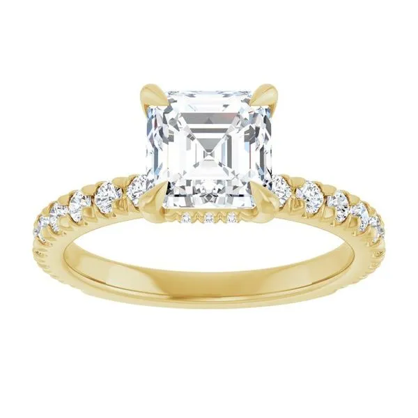 Claw-Prong Hidden Halo-Style Engagement Ring Image 3 Futer Bros Jewelers York, PA