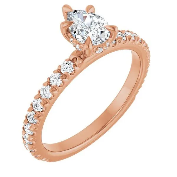 Claw-Prong Hidden Halo-Style Engagement Ring Don's Jewelry & Design Washington, IA