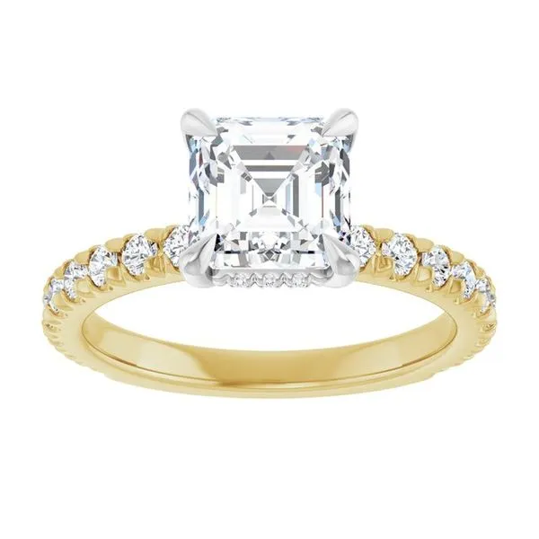 Claw-Prong Hidden Halo-Style Engagement Ring Image 3 Austin's Fine Diamonds & Jewelry Lyndhurst, NJ