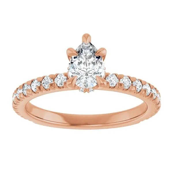 Claw-Prong Hidden Halo-Style Engagement Ring Image 3 J. Thomas Jewelers Rochester Hills, MI