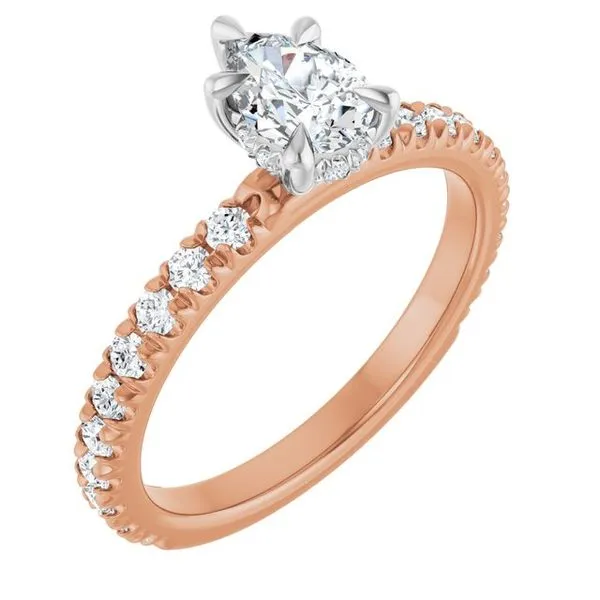 Claw-Prong Hidden Halo-Style Engagement Ring JF Jones Jewelers Rochester, NY