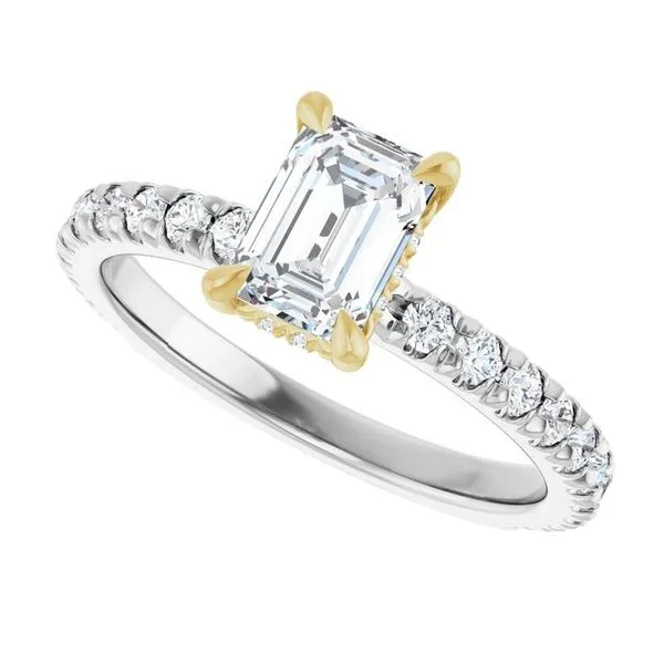 Claw-Prong Hidden Halo-Style Engagement Ring Image 5 Futer Bros Jewelers York, PA