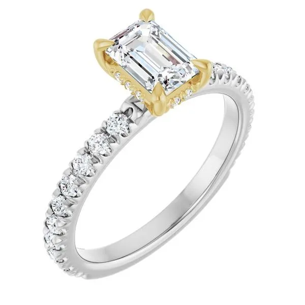 Claw-Prong Hidden Halo-Style Engagement Ring Don's Jewelry & Design Washington, IA