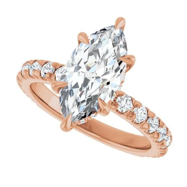 Claw-Prong Hidden Halo-Style Engagement Ring Image 5 Futer Bros Jewelers York, PA