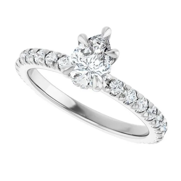 Claw-Prong Hidden Halo-Style Engagement Ring Image 5 Vulcan's Forge LLC KANSAS CITY, MO