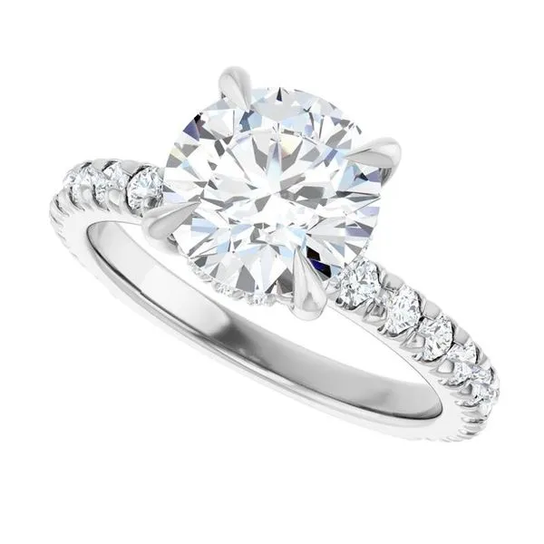 Claw-Prong Hidden Halo-Style Engagement Ring Image 5 Futer Bros Jewelers York, PA