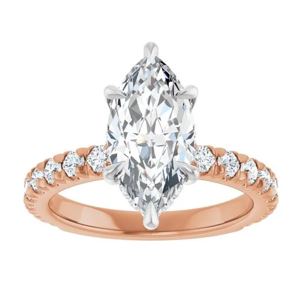 Claw-Prong Hidden Halo-Style Engagement Ring Image 3 Michael Szwed Jewelers Longmeadow, MA