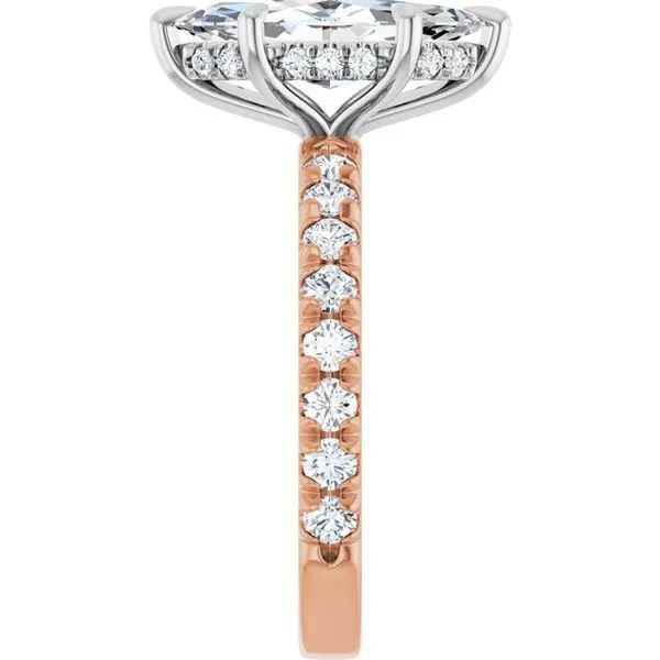 Claw-Prong Hidden Halo-Style Engagement Ring Image 4 Northwood Jewelers Northwood, OH