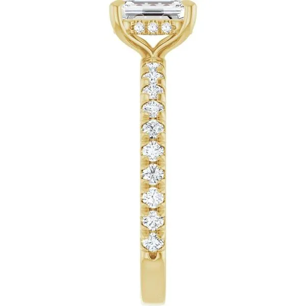 Claw-Prong Hidden Halo-Style Engagement Ring Image 4 Arezzo Jewelers Elmwood Park, IL