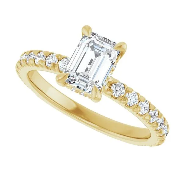 Claw-Prong Hidden Halo-Style Engagement Ring Image 5 J. Thomas Jewelers Rochester Hills, MI