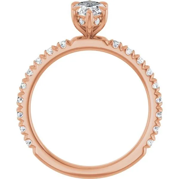 Claw-Prong Hidden Halo-Style Engagement Ring Image 2 The Jewelry Source El Segundo, CA