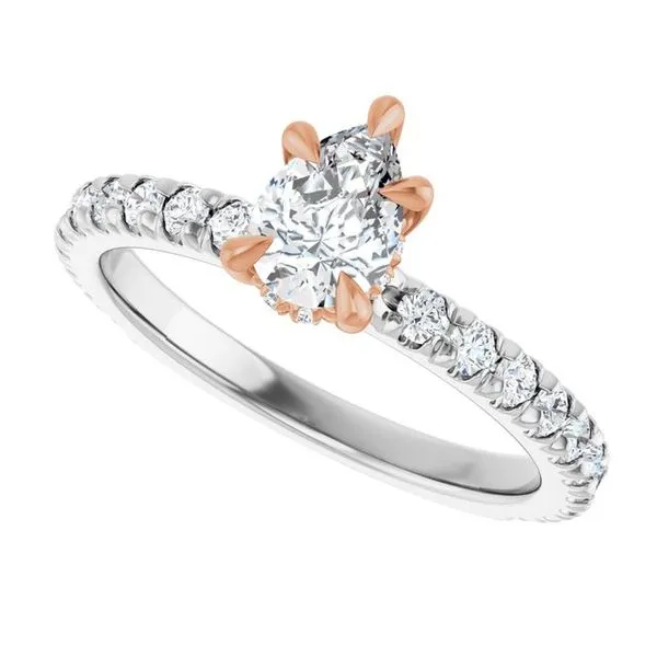Claw-Prong Hidden Halo-Style Engagement Ring Image 5 Vulcan's Forge LLC KANSAS CITY, MO