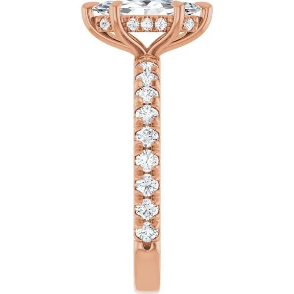 Claw-Prong Hidden Halo-Style Engagement Ring Image 4 JF Jones Jewelers Rochester, NY