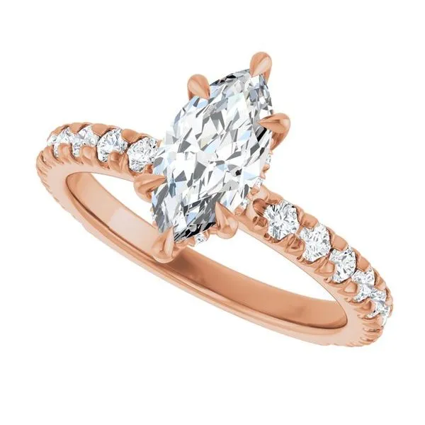 Claw-Prong Hidden Halo-Style Engagement Ring Image 5 Michael Szwed Jewelers Longmeadow, MA