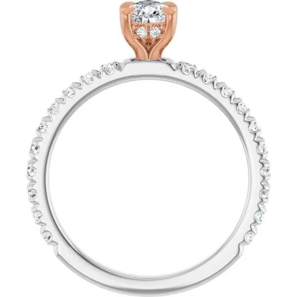 Claw-Prong Hidden Halo-Style Engagement Ring Image 2 Futer Bros Jewelers York, PA