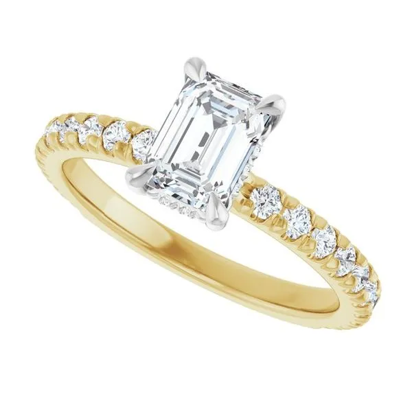 Claw-Prong Hidden Halo-Style Engagement Ring Image 5 Northwood Jewelers Northwood, OH