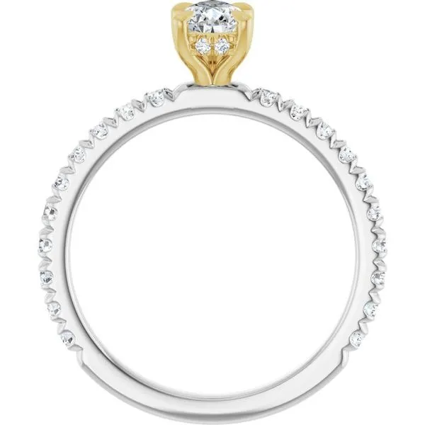 Claw-Prong Hidden Halo-Style Engagement Ring Image 2 Hudson Valley Goldsmith New Paltz, NY