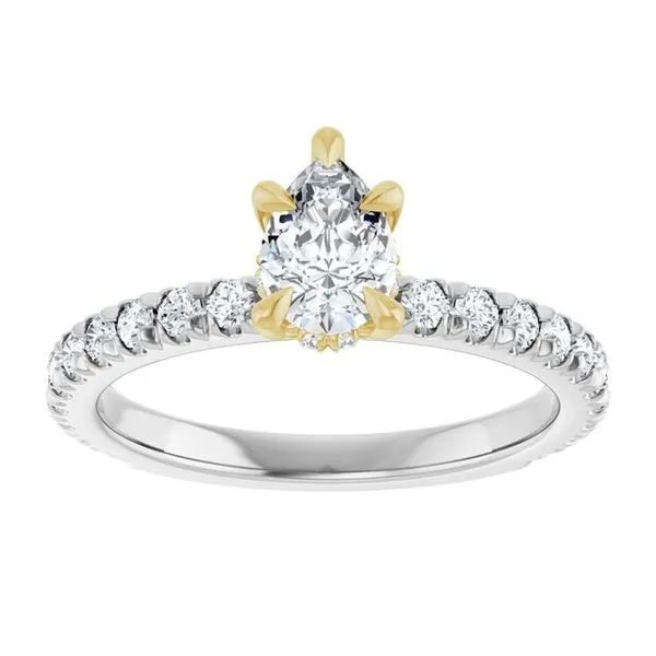 Claw-Prong Hidden Halo-Style Engagement Ring Image 3 JF Jones Jewelers Rochester, NY