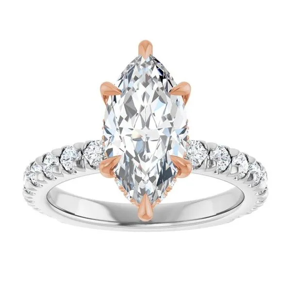 Claw-Prong Hidden Halo-Style Engagement Ring Image 3 JF Jones Jewelers Rochester, NY