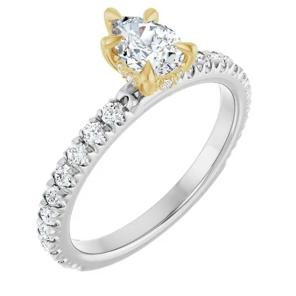 Claw-Prong Hidden Halo-Style Engagement Ring Don's Jewelry & Design Washington, IA