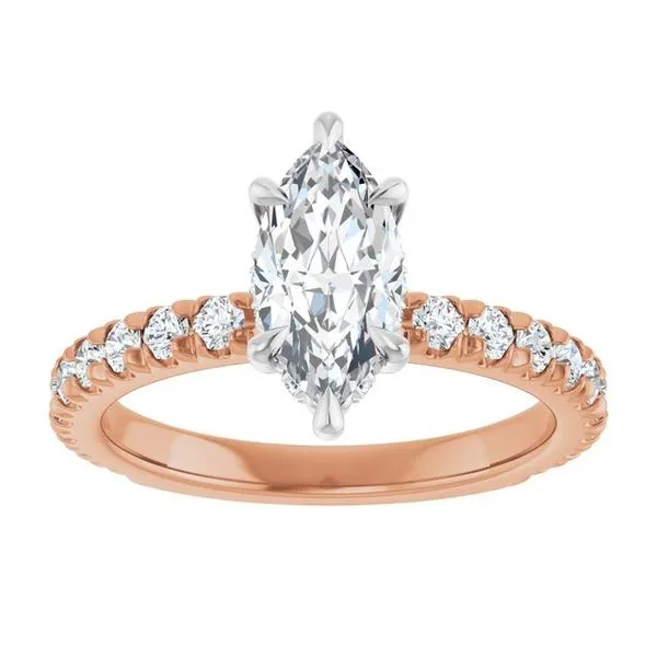 Claw-Prong Hidden Halo-Style Engagement Ring Image 3 J. Thomas Jewelers Rochester Hills, MI