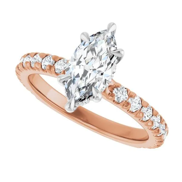 Claw-Prong Hidden Halo-Style Engagement Ring Image 5 Don's Jewelry & Design Washington, IA