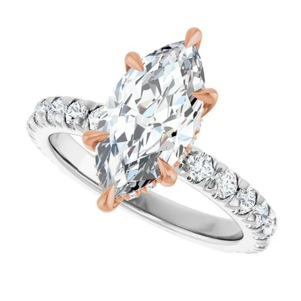 Claw-Prong Hidden Halo-Style Engagement Ring Image 5 JF Jones Jewelers Rochester, NY