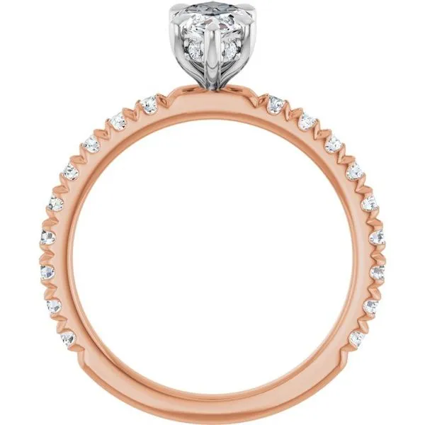 Claw-Prong Hidden Halo-Style Engagement Ring Image 2 J. West Jewelers Round Rock, TX