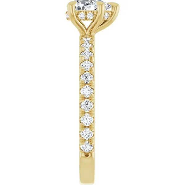 Claw-Prong Hidden Halo-Style Engagement Ring Image 4 Hudson Valley Goldsmith New Paltz, NY