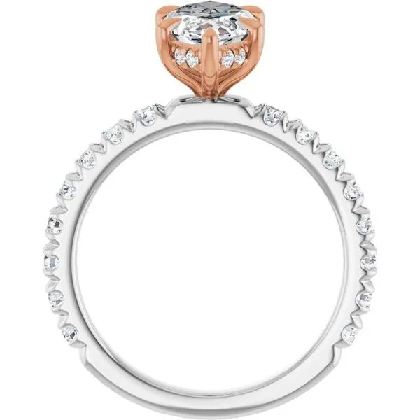 Claw-Prong Hidden Halo-Style Engagement Ring Image 2 Jimmy Smith Jewelers Decatur, AL