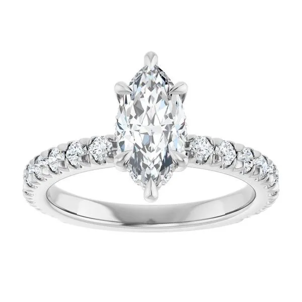 Claw-Prong Hidden Halo-Style Engagement Ring Image 3 Futer Bros Jewelers York, PA