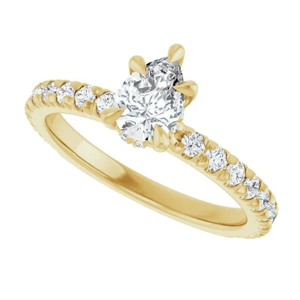 Claw-Prong Hidden Halo-Style Engagement Ring Image 5 Don's Jewelry & Design Washington, IA