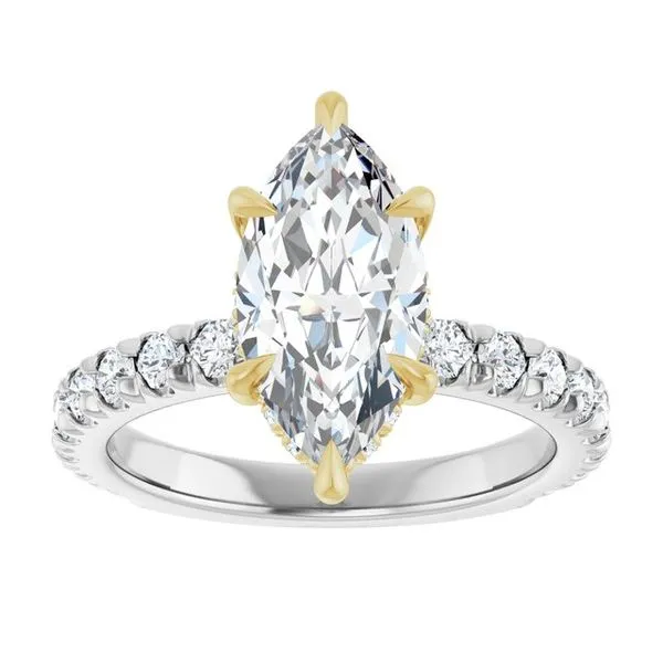 Claw-Prong Hidden Halo-Style Engagement Ring Image 3 Clater Jewelers Louisville, KY