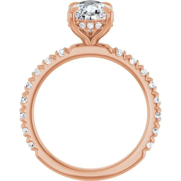 Claw-Prong Hidden Halo-Style Engagement Ring Image 2 Ocean View Jewelers Millville, DE