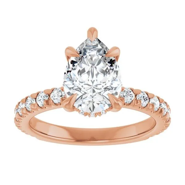 Claw-Prong Hidden Halo-Style Engagement Ring Image 3 Clater Jewelers Louisville, KY
