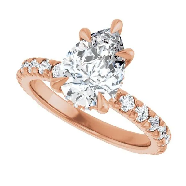 Claw-Prong Hidden Halo-Style Engagement Ring Image 5 Clater Jewelers Louisville, KY