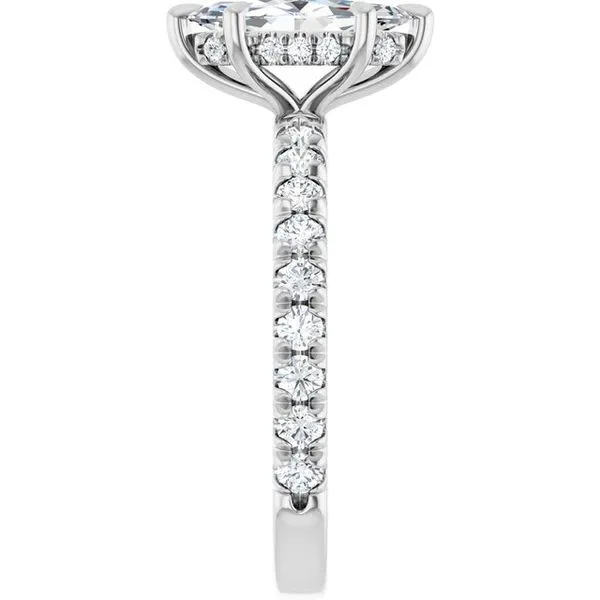 Claw-Prong Hidden Halo-Style Engagement Ring Image 4 The Jewelry Source El Segundo, CA