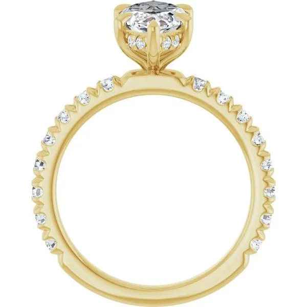 Claw-Prong Hidden Halo-Style Engagement Ring Image 2 Northwood Jewelers Northwood, OH
