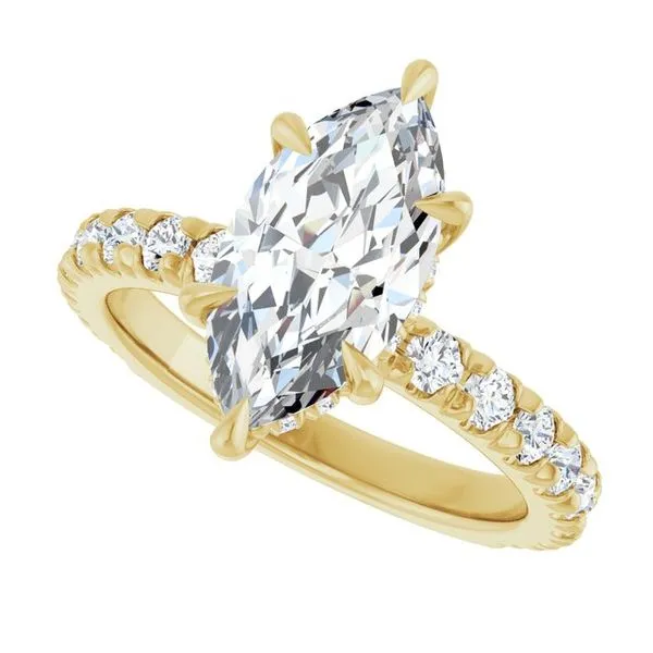 Claw-Prong Hidden Halo-Style Engagement Ring Image 5 J. Thomas Jewelers Rochester Hills, MI