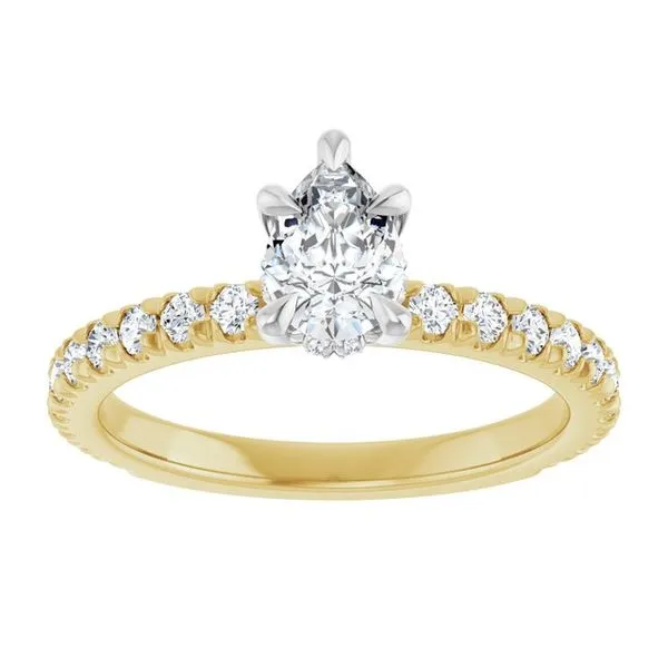 Claw-Prong Hidden Halo-Style Engagement Ring Image 3 JF Jones Jewelers Rochester, NY