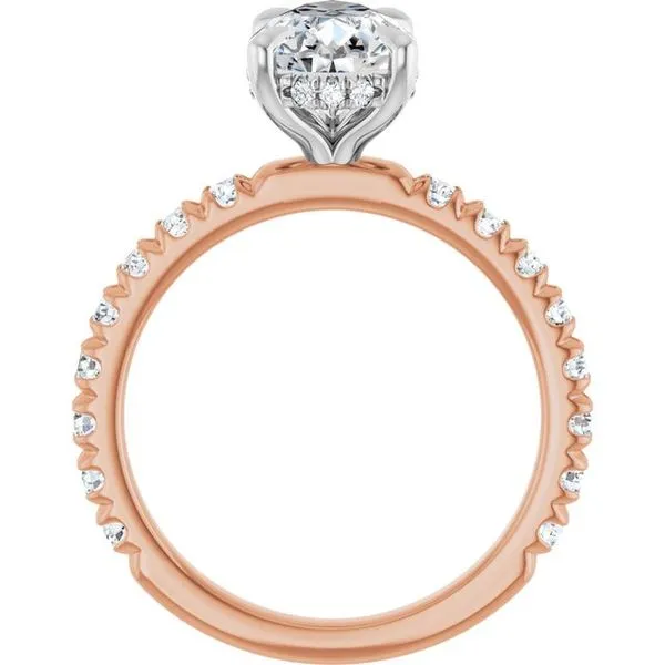 Claw-Prong Hidden Halo-Style Engagement Ring Image 2 Mark Jewellers La Crosse, WI