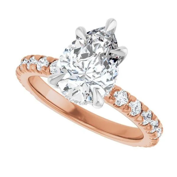 Claw-Prong Hidden Halo-Style Engagement Ring Image 5 Natale Jewelers Sewell, NJ