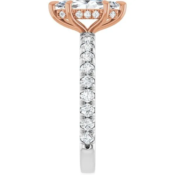 Claw-Prong Hidden Halo-Style Engagement Ring Image 4 The Jewelry Source El Segundo, CA