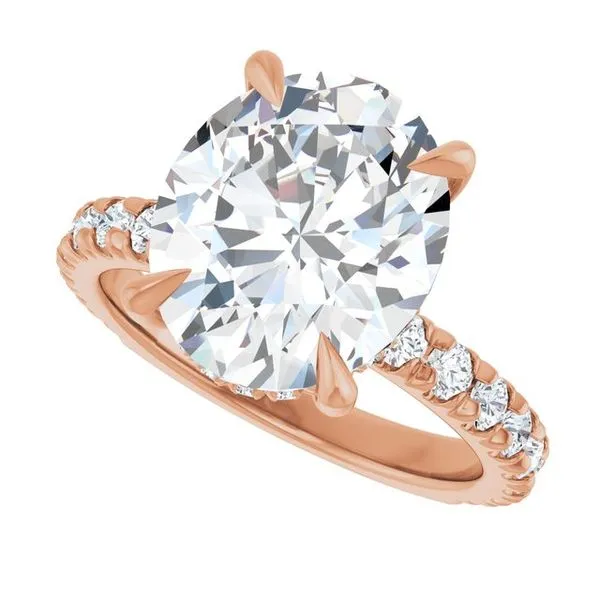 Claw-Prong Hidden Halo-Style Engagement Ring Image 5 The Jewelry Source El Segundo, CA