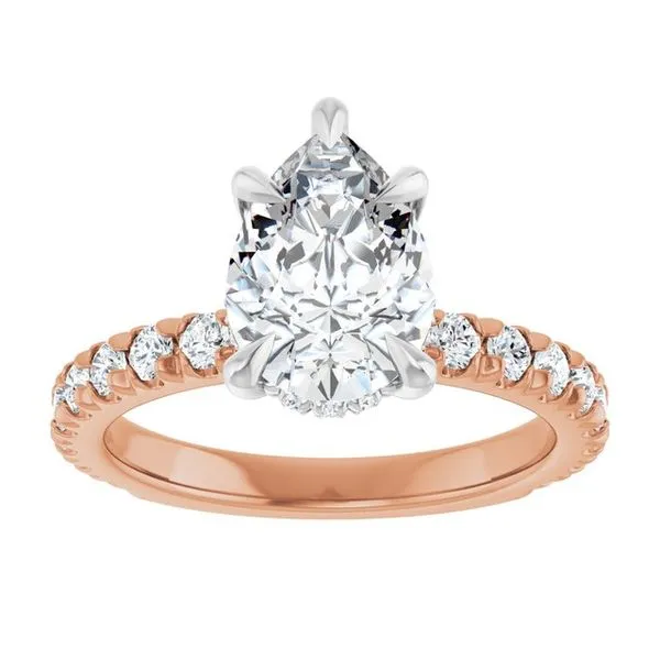 Claw-Prong Hidden Halo-Style Engagement Ring Image 3 Futer Bros Jewelers York, PA