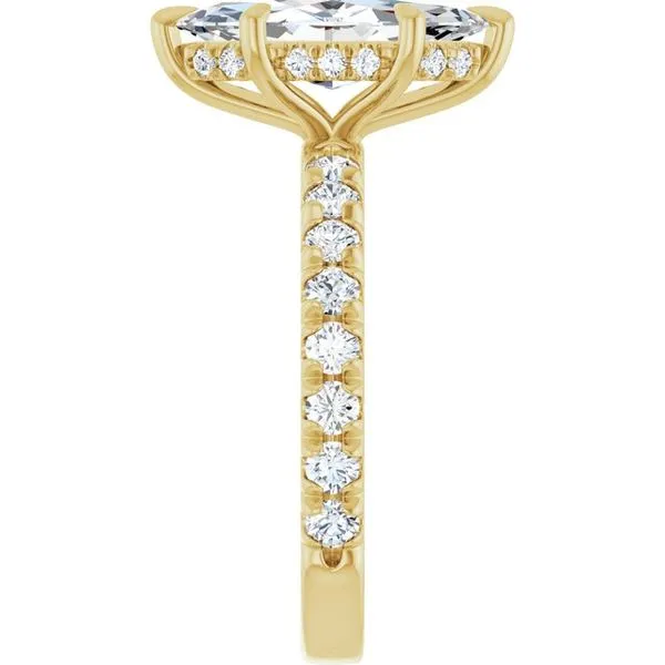 Claw-Prong Hidden Halo-Style Engagement Ring Image 4 J. West Jewelers Round Rock, TX