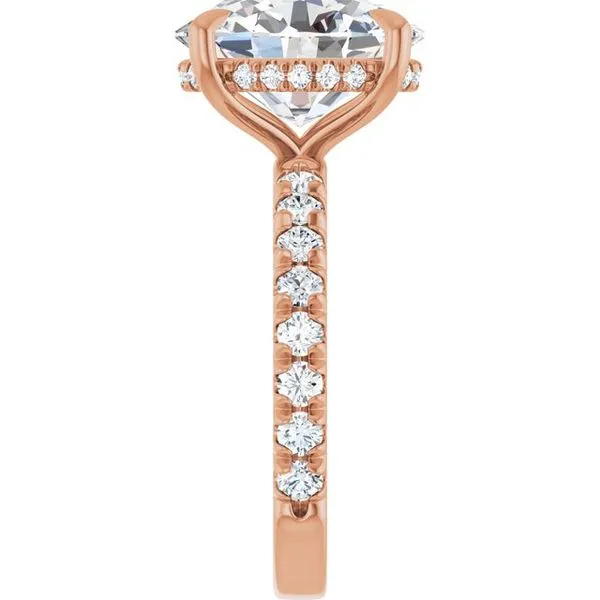 Claw-Prong Hidden Halo-Style Engagement Ring Image 4 Don's Jewelry & Design Washington, IA