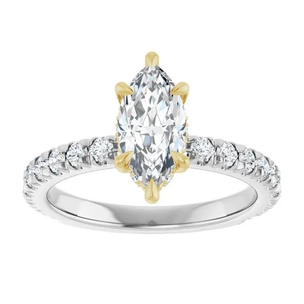 Claw-Prong Hidden Halo-Style Engagement Ring Image 3 Paul James Jewelers Angels Camp, CA