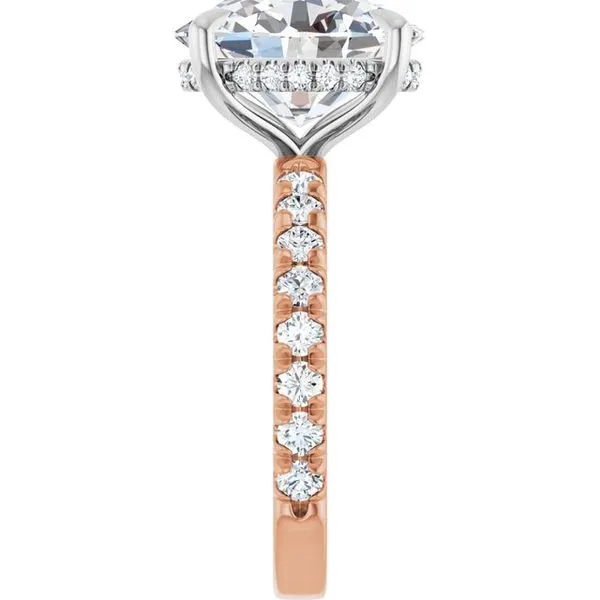 Claw-Prong Hidden Halo-Style Engagement Ring Image 4 J. West Jewelers Round Rock, TX